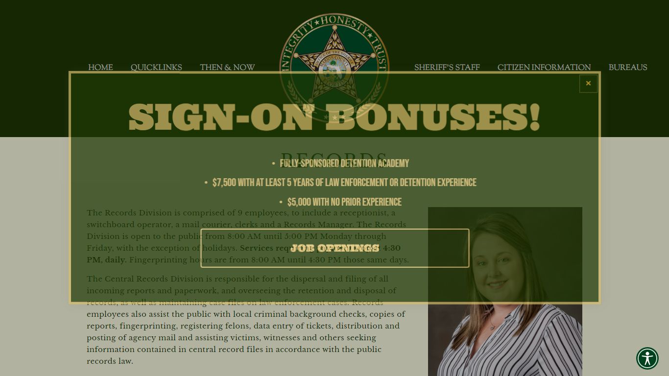 RECORDS — Marion County Sheriff's Office